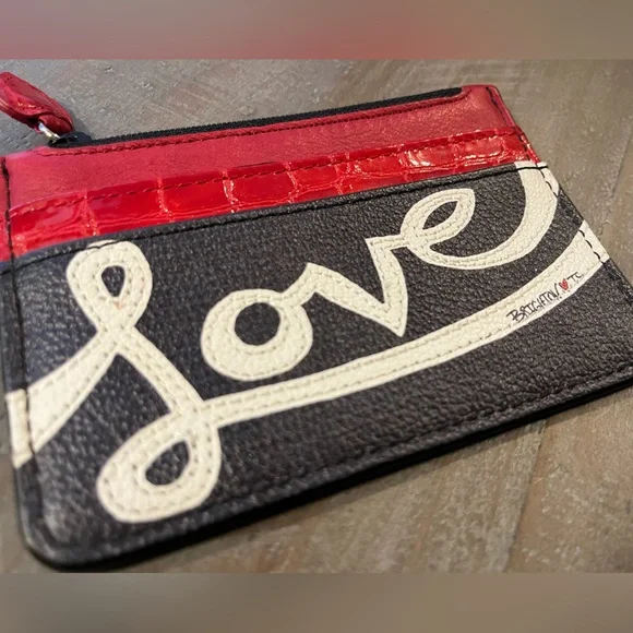 Brighton Love Zip Card Holder - Red, Black, White - Picture 3 of 8